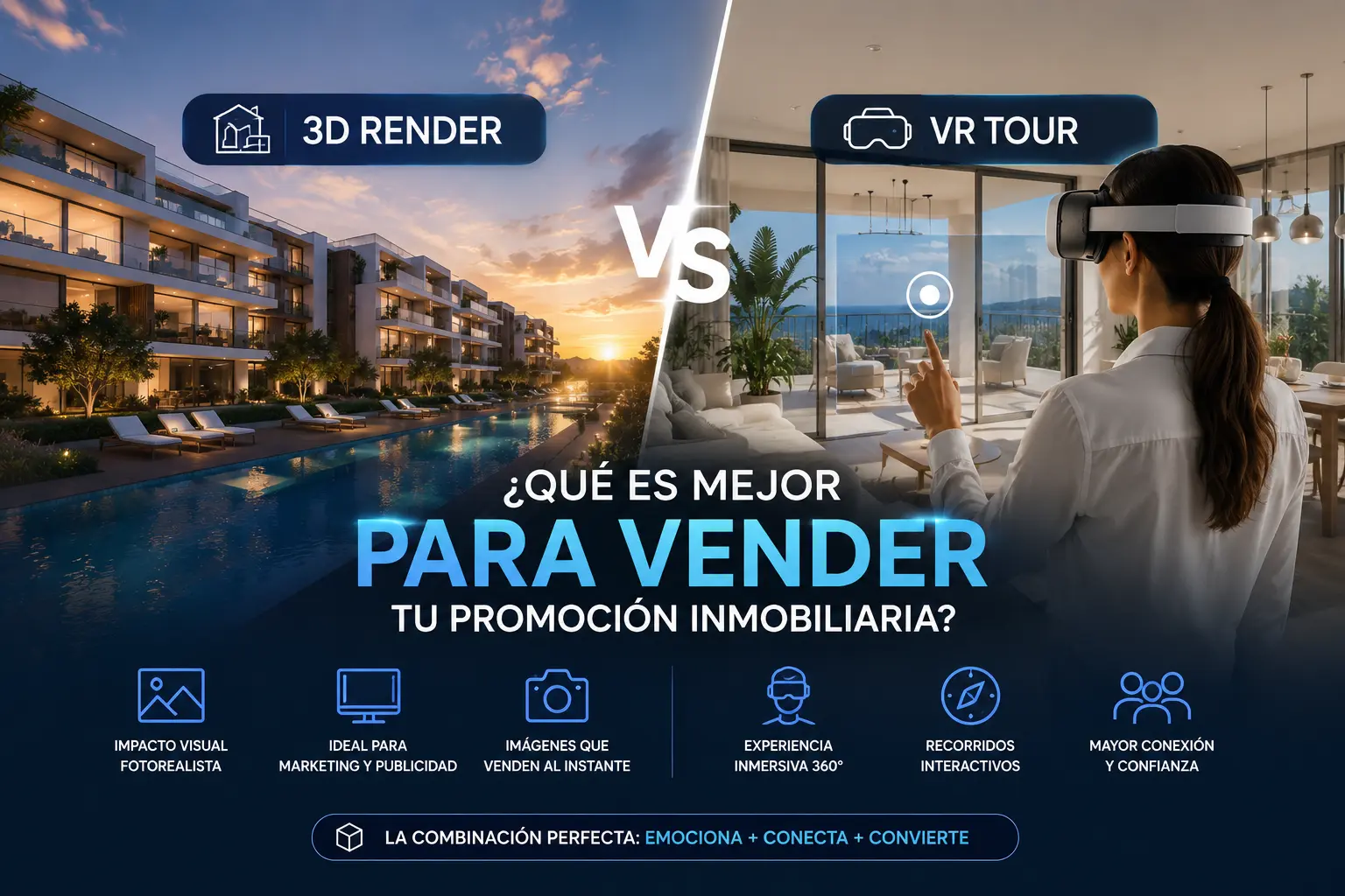 Render 3D vs Tour VR: ¿Cuál es mejor para vender tu promoción inmobiliaria?