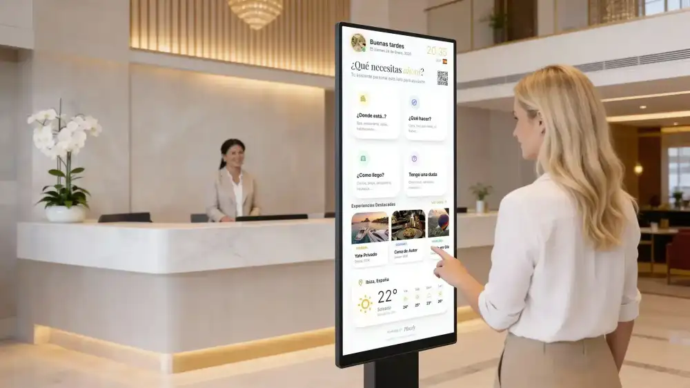 App interactiva mockup stand