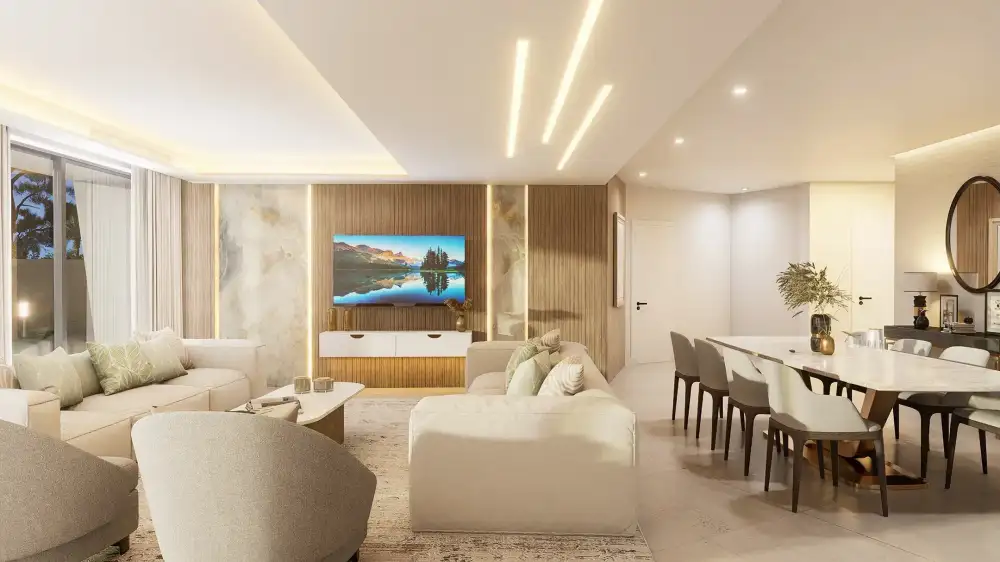 Interior contemporáneo render